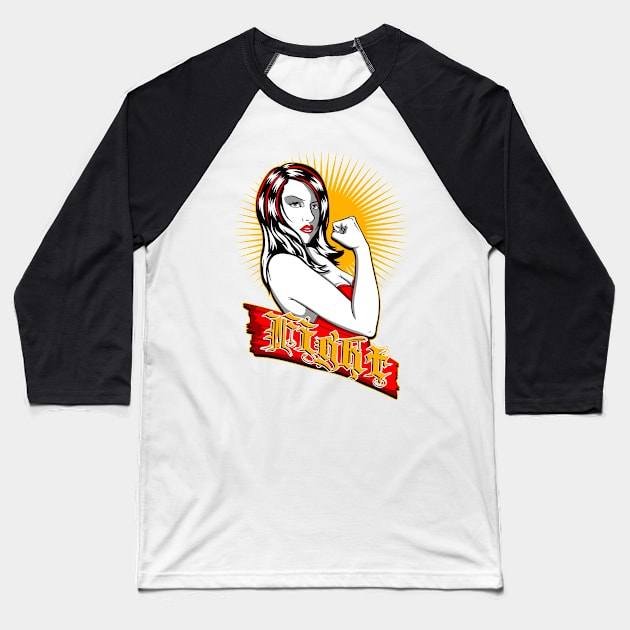 Women Spirit Baseball T-Shirt by Demonforge